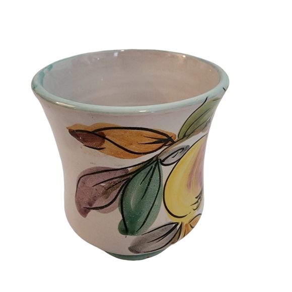 Ceramic Apple Fruit Coffee Cup Mug 4.25 in tall hand painted Italy - Picture 4 of 6